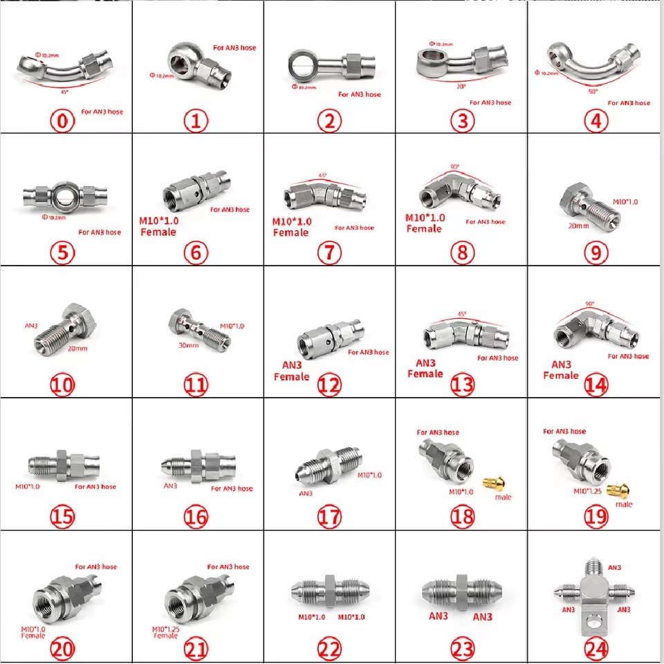 Brake Line Motorcycle - 01PC AN3 AN4 자동차 개조 오토바이