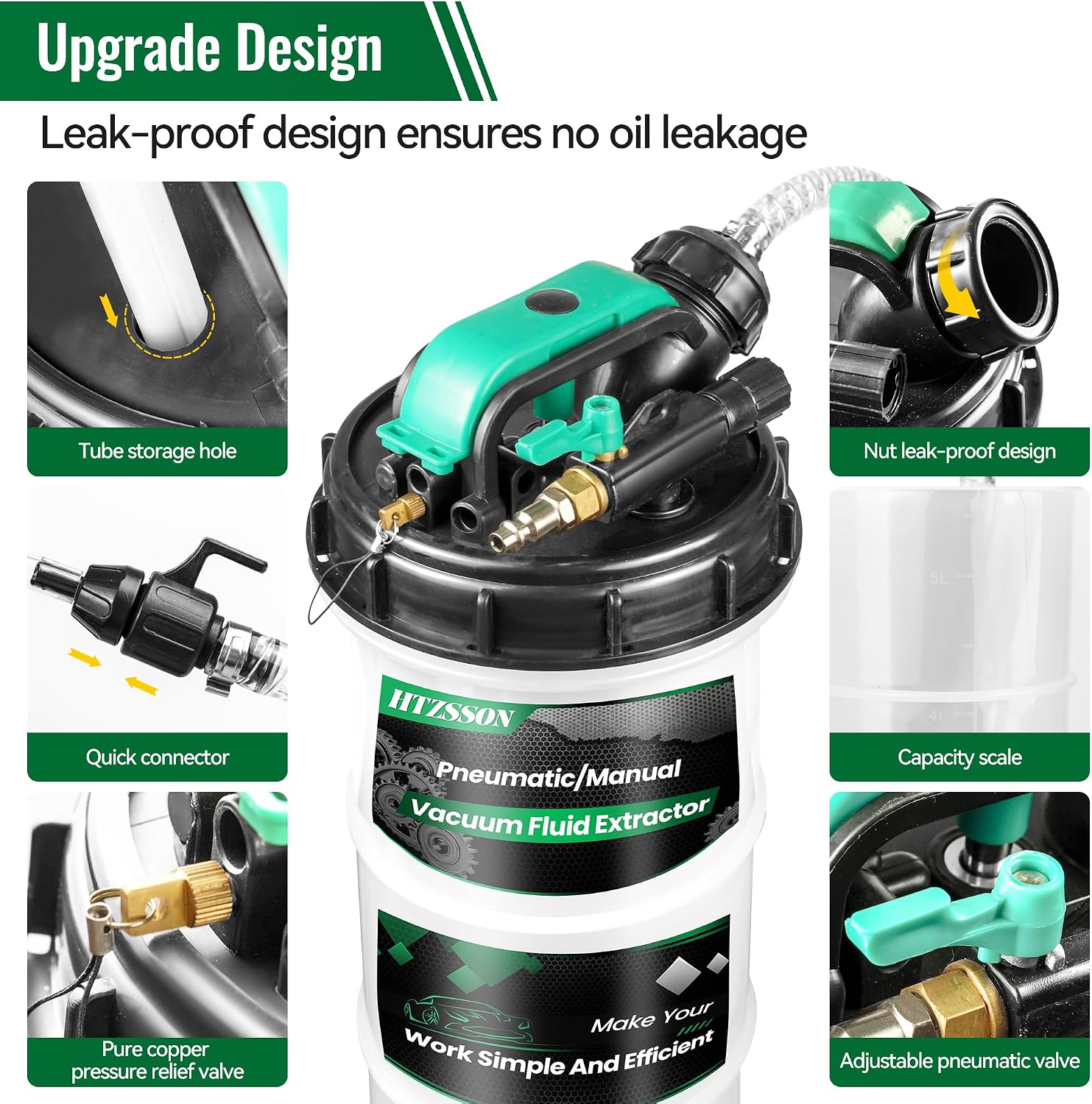 9.5리터/2.5갤런 오일 추출 펌프, 공압식/수동식, - Brake Fluid 리뷰 및 가격