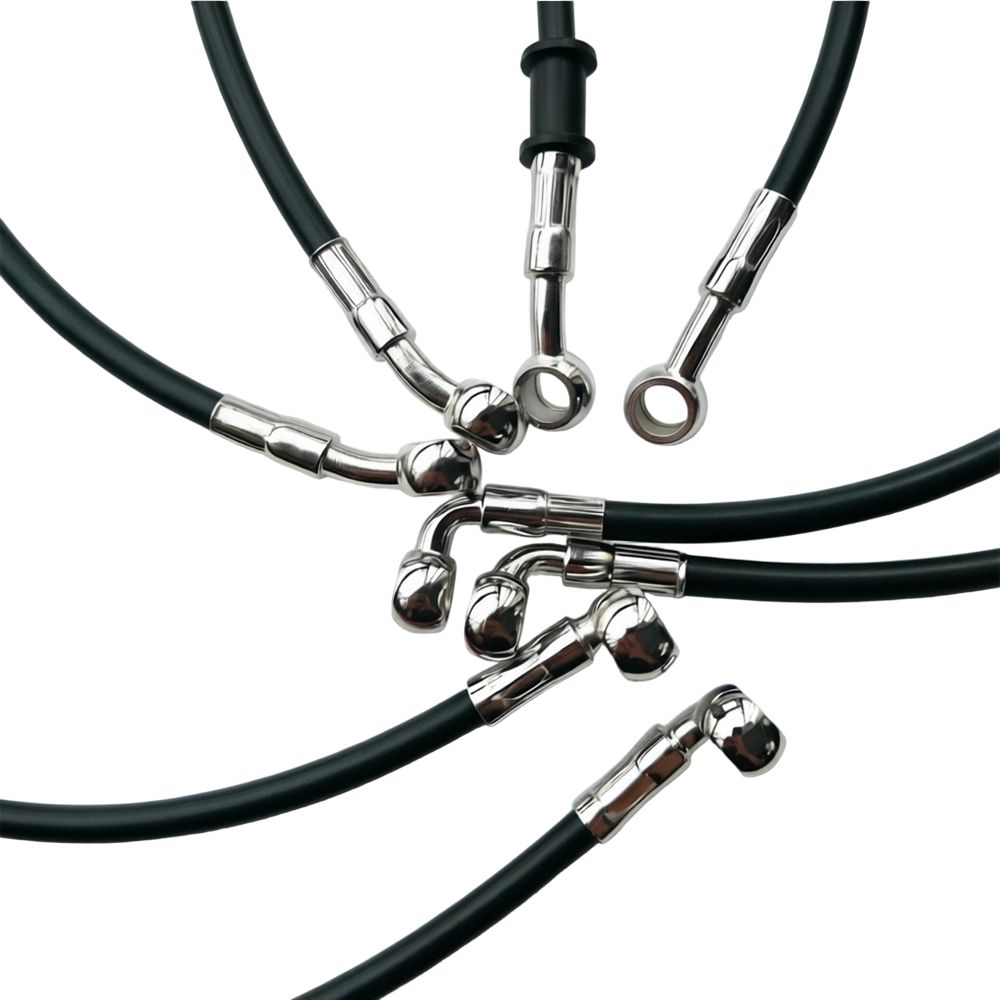 블랙 28 ° -90 °   도수 유압 브레이크 호스  - Motorcycle Brake Cable 리뷰 및 가격